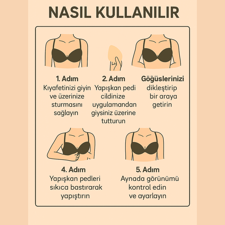 Görünmez Push-Up Ped – Sütyensiz Doğal Destek