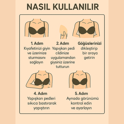 Görünmez Push-Up Ped – Sütyensiz Doğal Destek
